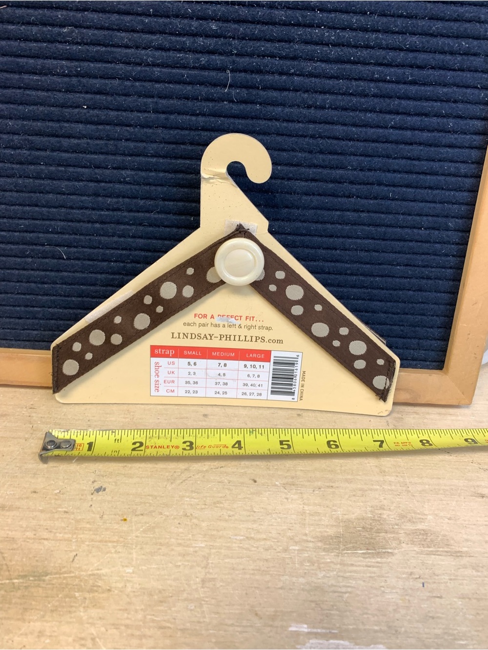 lindsay phillips Brown with Cream Polka Dot Decorative Wall Hook